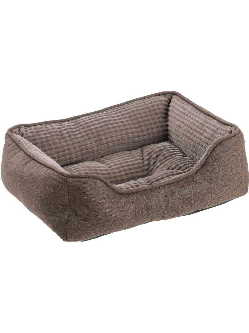 Mon Ami Luki  Panier rectangulaire toucher soft antiderapant Marron - Kiabi