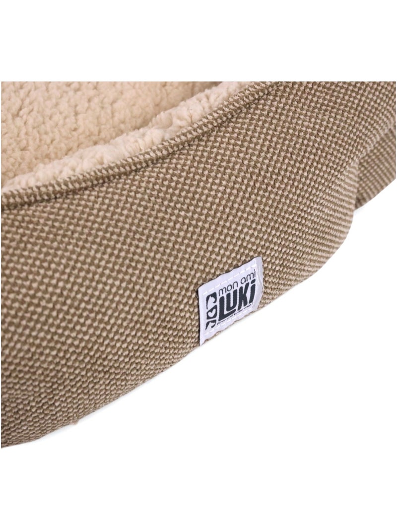 Mon Ami Luki  Panier rond antidérapant tissuscoussin mouton Beige - Kiabi