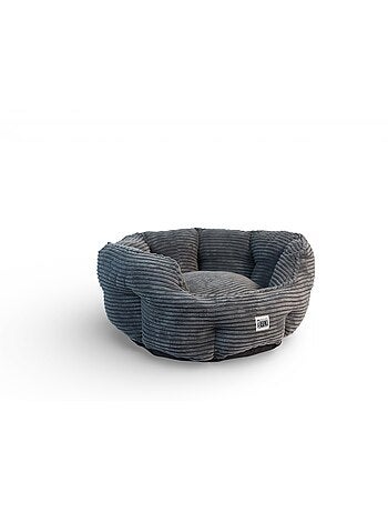 Mon Ami Luki Panier rond antiderapant velours cotele couleur gris