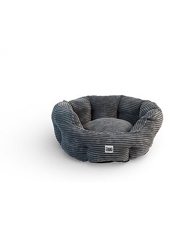 Mon Ami Luki Panier rond antiderapant velours cotele couleur gris