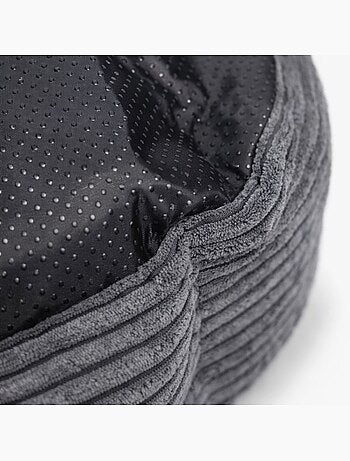 Mon Ami Luki Panier rond antiderapant velours cotele couleur gris