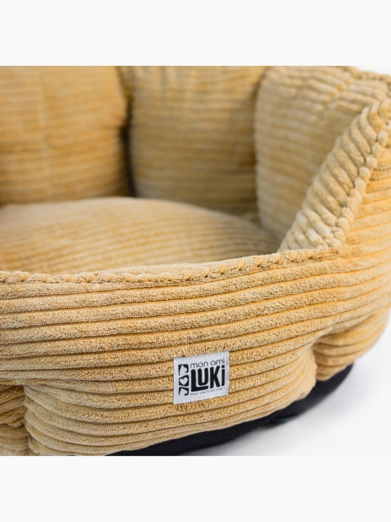 Mon Ami Luki  Panier rond antidérapant velours côtelé Sable Beige - Kiabi