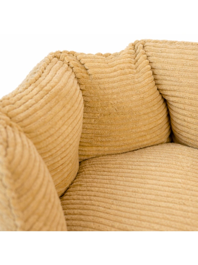 Mon Ami Luki  Panier rond antidérapant velours côtelé Sable Beige - Kiabi