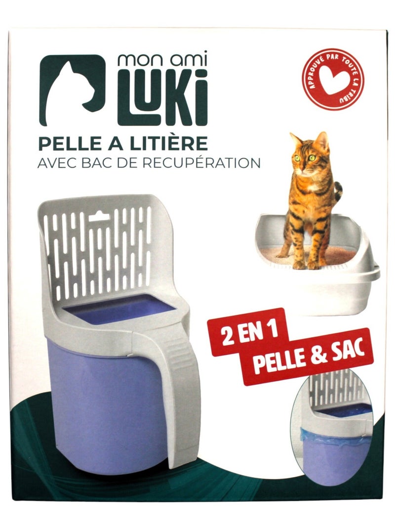 Mon Ami Luki  Pelle à litière avec sac intégré Blanc - Kiabi