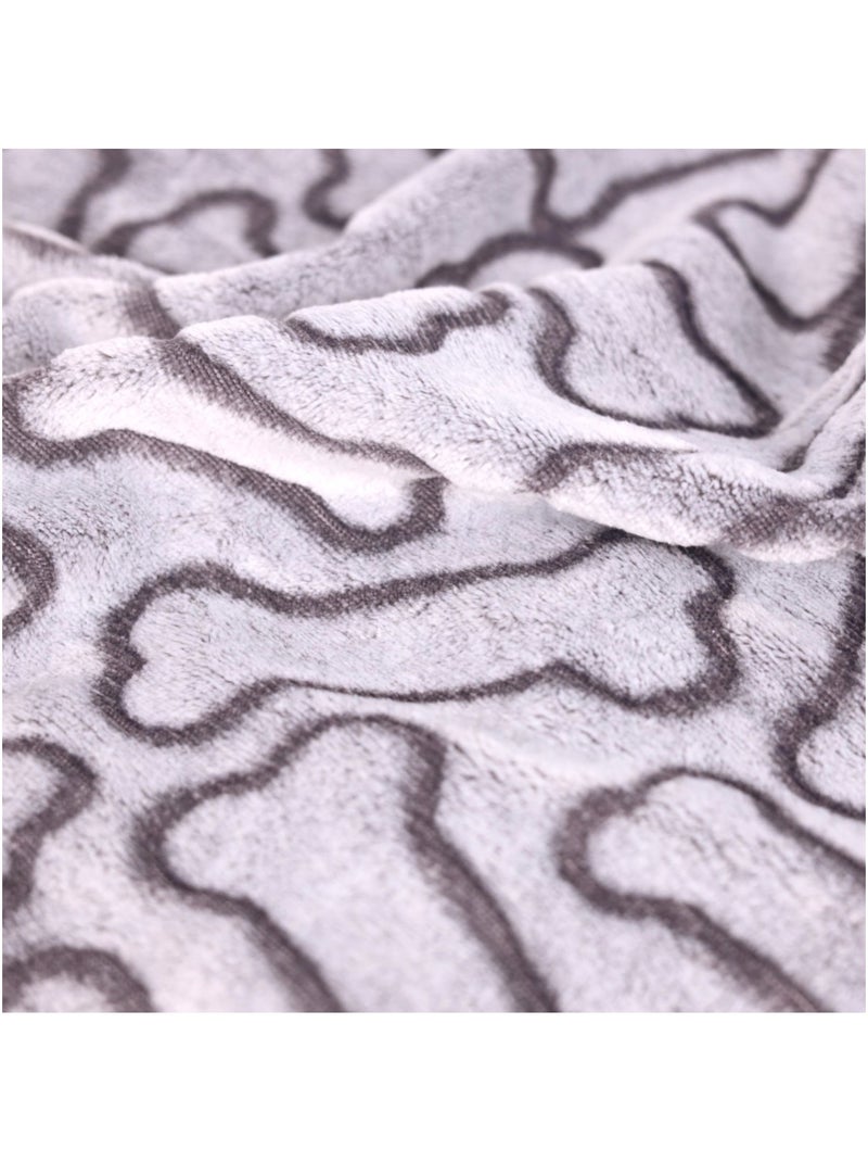 Mon Ami Luki  Plaid imprimé chien & chat Gris Gris - Kiabi