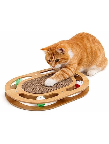Mon Ami Luki Plateforme de jeux 4 balles et griffoir ovale