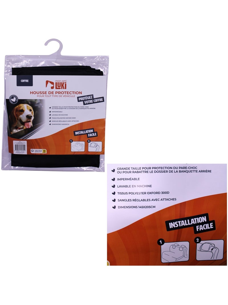 Mon Ami Luki  PROTECTION VOITURE ANIMAUX COFFRE IMPERMEABLE Noir Noir - Kiabi