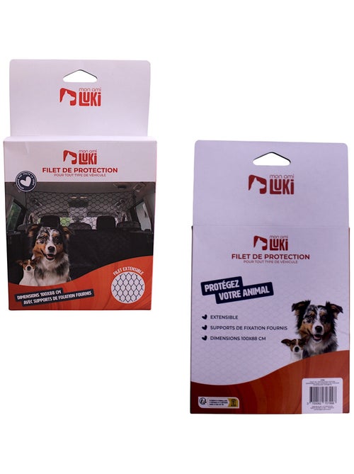 Mon Ami Luki  Protection voiture animaux filet arrière - Kiabi
