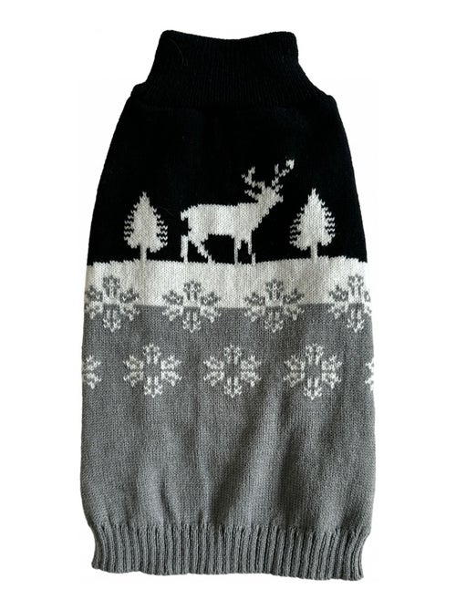 Mon Ami Luki  Pull noel grispour chien deguisement tricote  festif - Kiabi