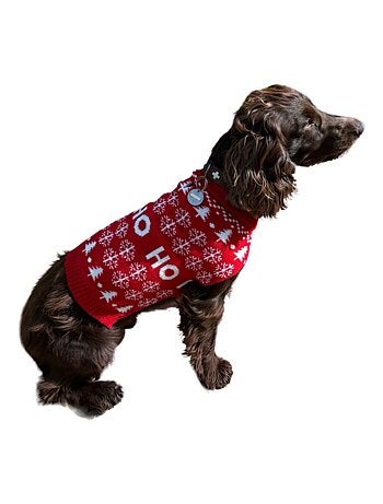 Mon Ami Luki PULL NOEL POUR CHIEN DEGUISEENT TRICOTE FESTIF EXISTE EN 3 TAILLES