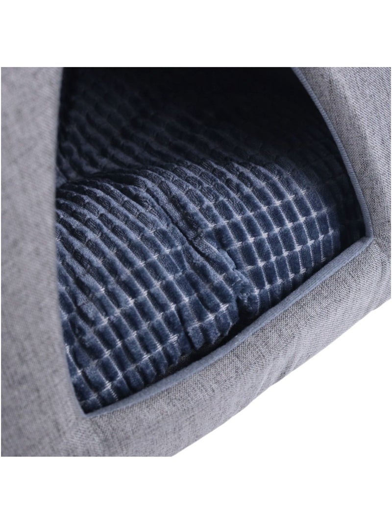 Mon Ami Luki  Refuge antidérapant  bimatière doux  chat & petit chien Bleu - Kiabi