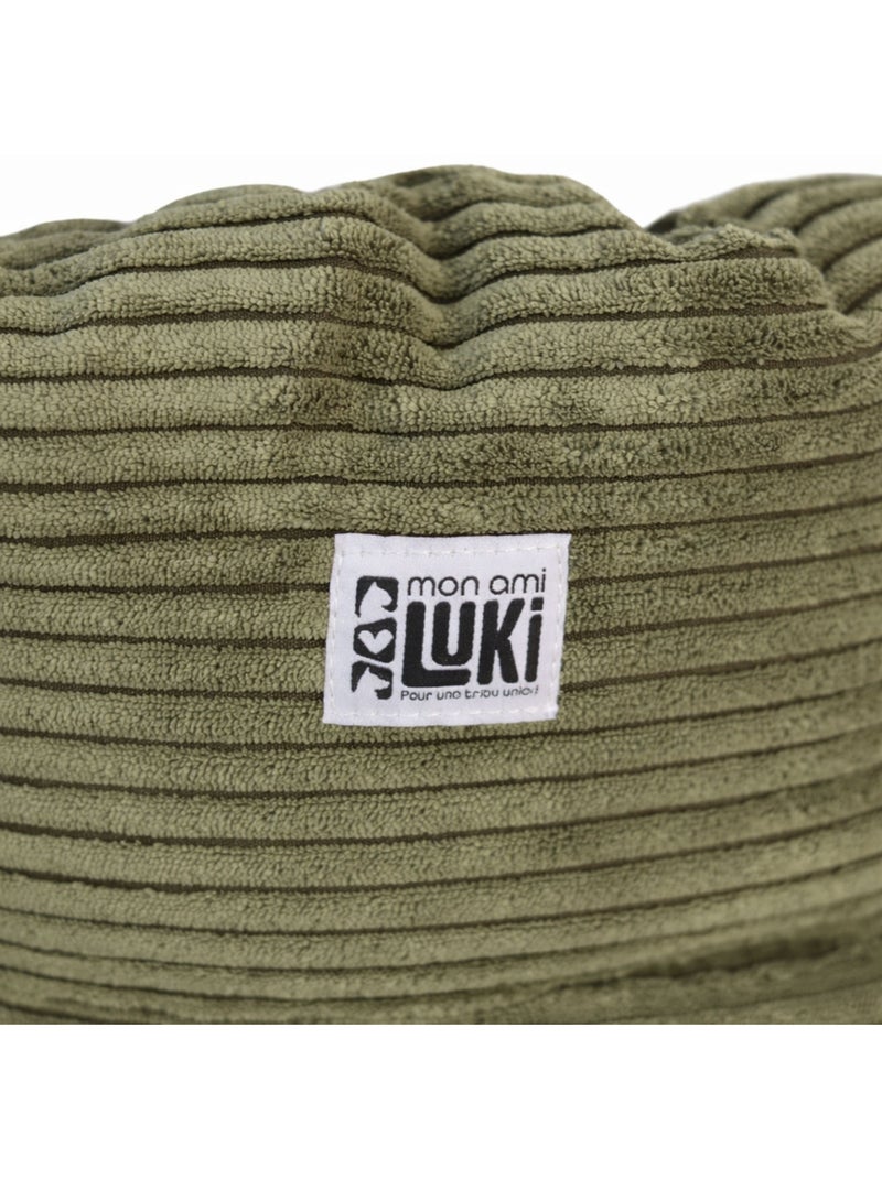 Mon Ami Luki  Refuge forme pantoufle antiderapant velours cotele Kaki - Kiabi