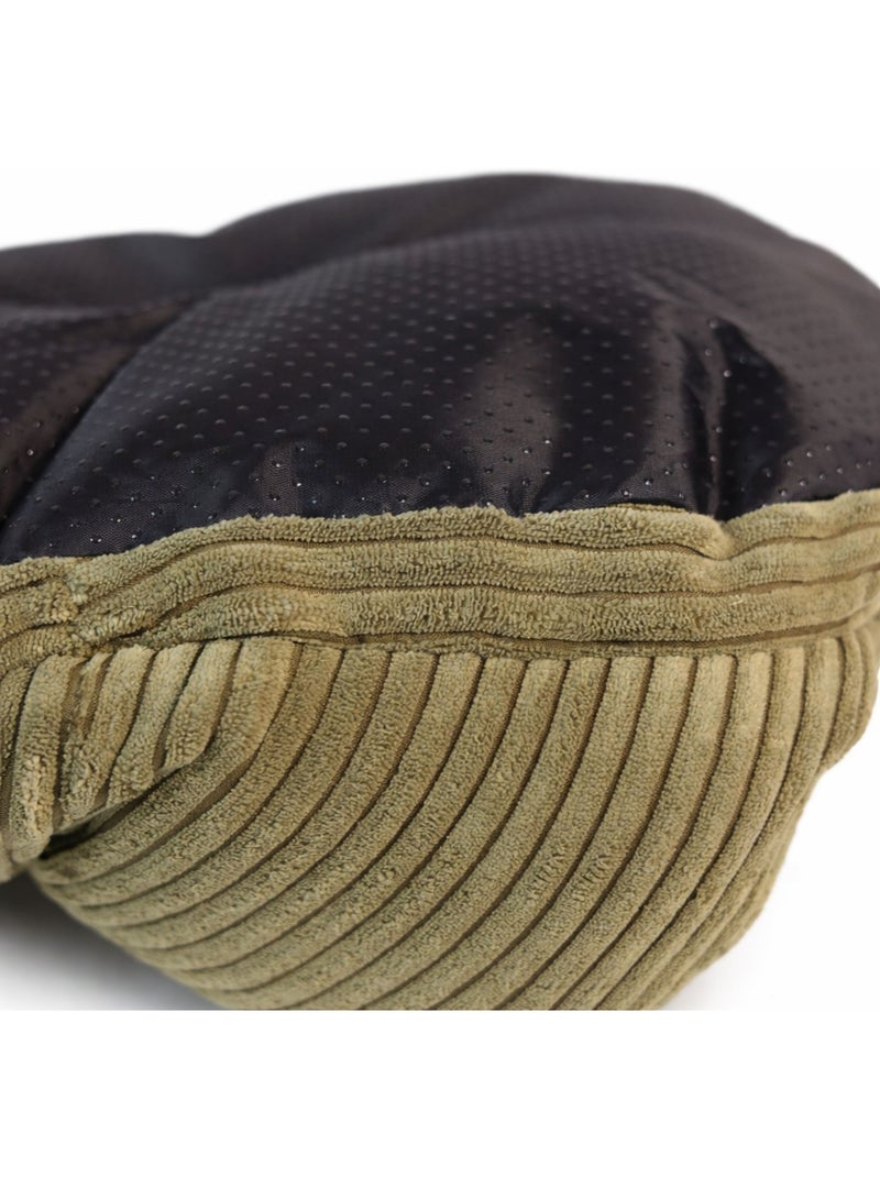 Mon Ami Luki  Refuge forme pantoufle antiderapant velours cotele Kaki - Kiabi