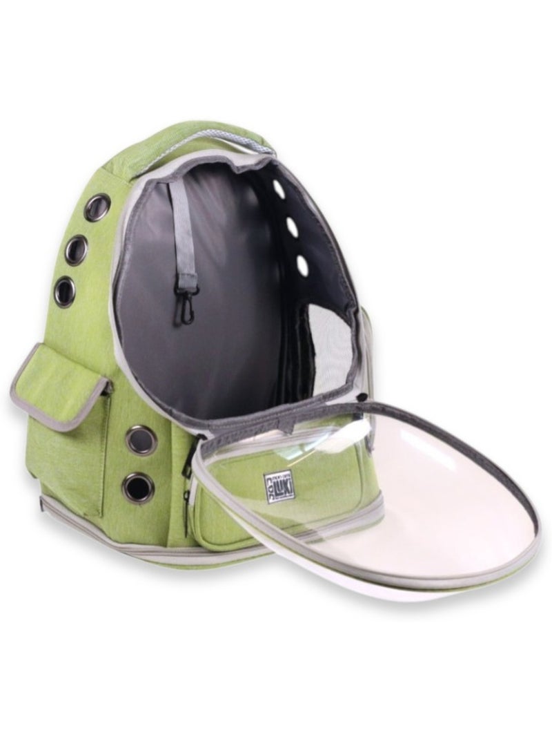 Mon Ami Luki  Sac à dos transport bulle chien & chat Kaki - Kiabi