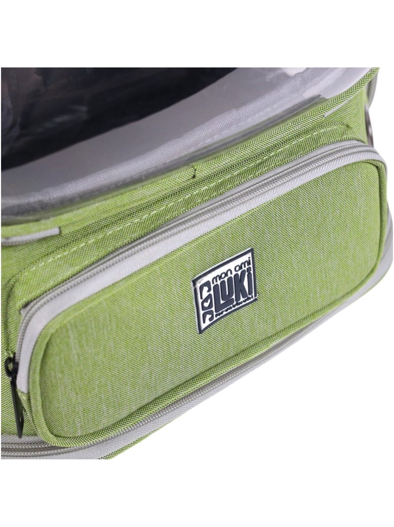 Mon Ami Luki  Sac à dos transport bulle chien & chat Kaki - Kiabi