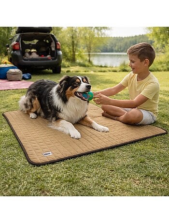 Mon Ami Luki Tapis rectangle FRESHBED microfibre douce et respirante petit chien