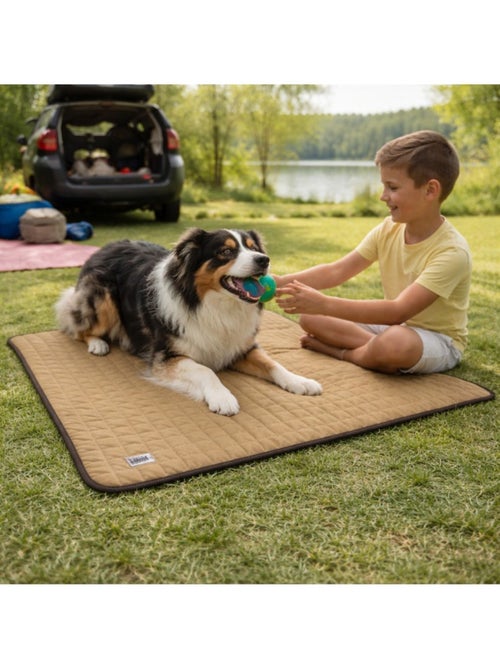 Mon Ami Luki  Tapis rectangle FRESHBED  microfibre douce et respirante  petit chien - Kiabi