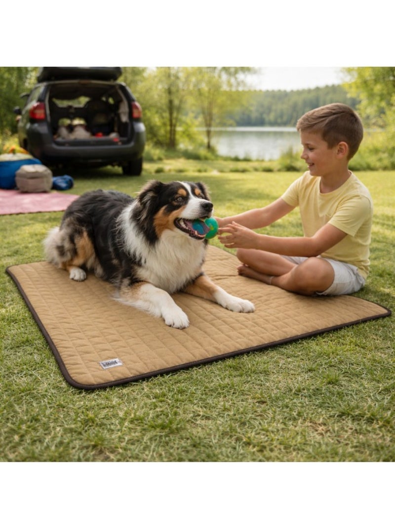 Mon Ami Luki  Tapis rectangle FRESHBED  microfibre douce et respirante  petit chien Beige - Kiabi