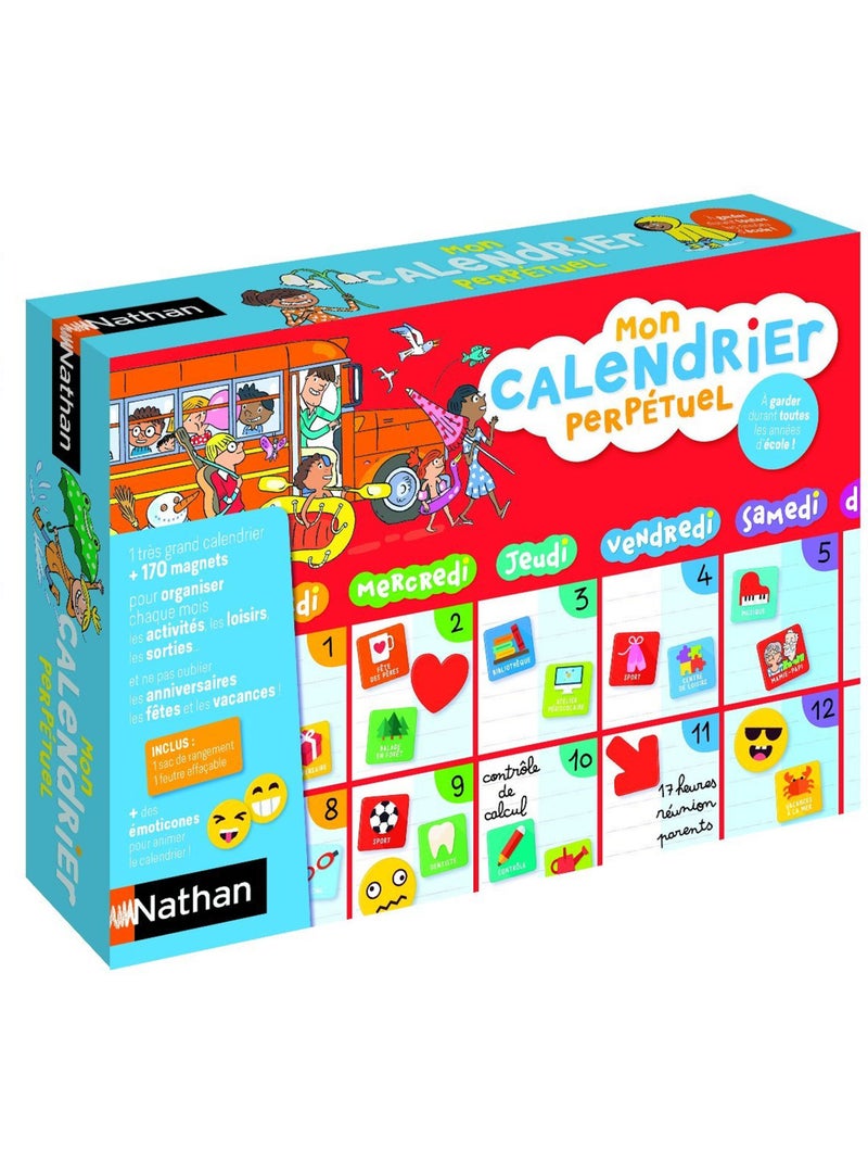 Mon calendrier perpétuel Rouge - Kiabi