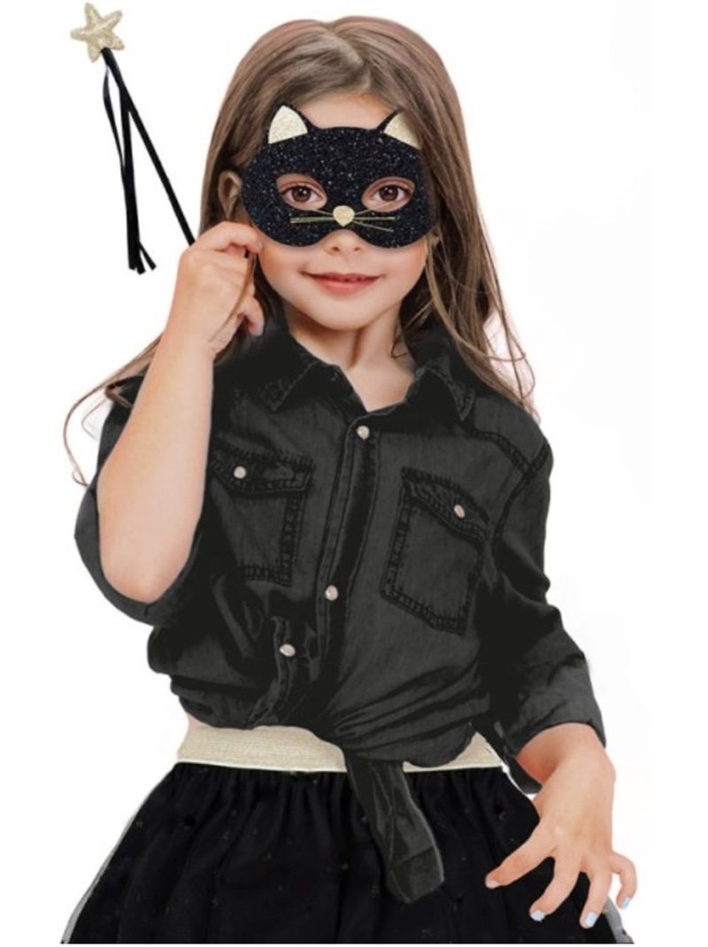 Mon jolie set de petit chat pailleté Noir - Kiabi