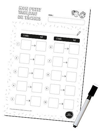 Mon Petit Tableau de Routine et Tâches magnétique - 10 étapes