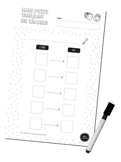 Mon Petit Tableau de Routine et Tâches magnétique - 5 étapes - Kiabi