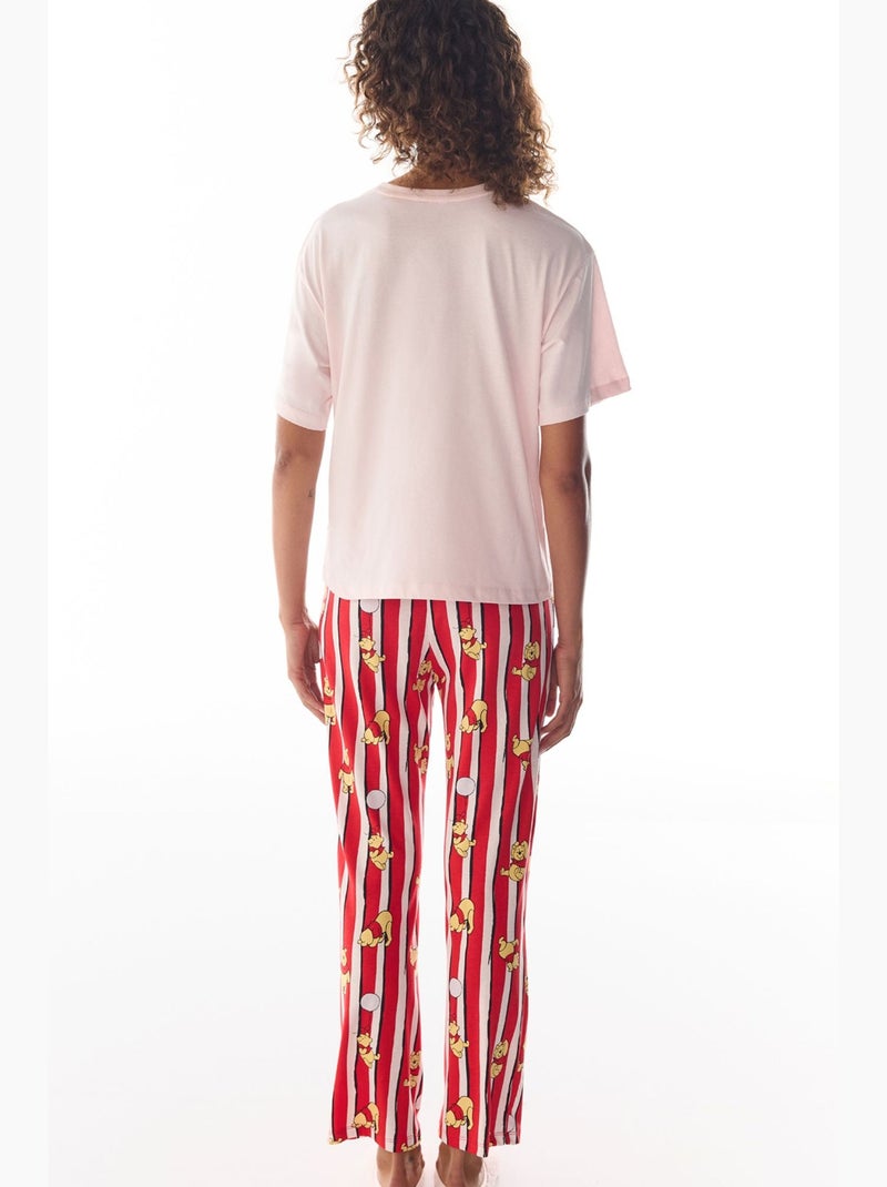 Monday vibes ensemble de pyjama à motif ours et manches courtes penti Blanc Rouge - Kiabi