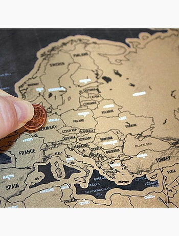 MONDE - Carte du monde à gratter 82,5x59,5cm
