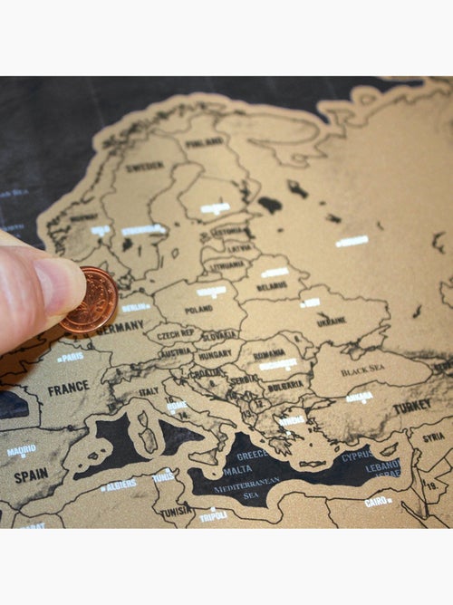 MONDE - Carte du monde à gratter 82,5x59,5cm - Kiabi