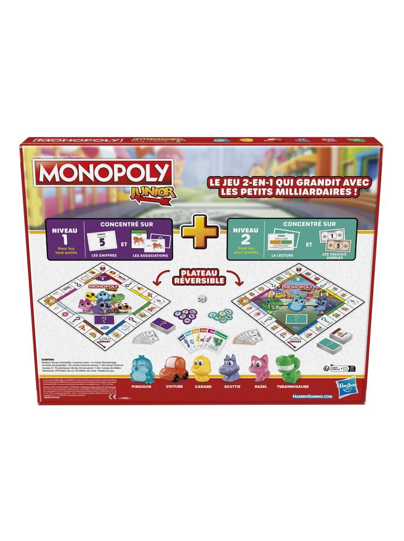 Monopoly version junior - HASBRO Rouge - Kiabi