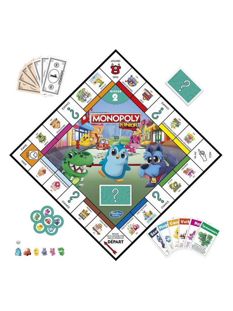 Monopoly version junior - HASBRO Rouge - Kiabi