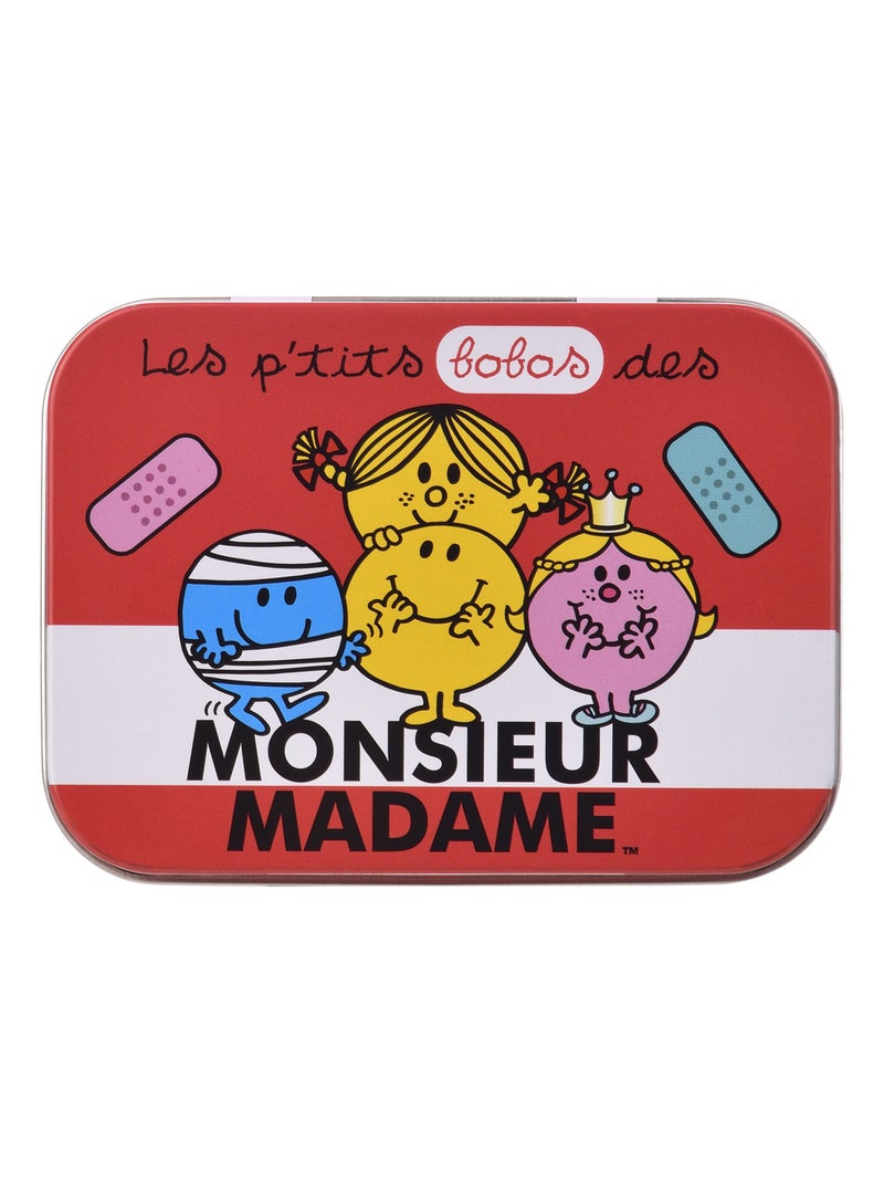 Monsieur Madame - Boîte en Métal de Pansements (24 pansements) Rouge - Kiabi