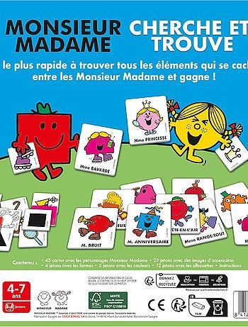 Monsieur Madame Cherche Et Trouve - Educa