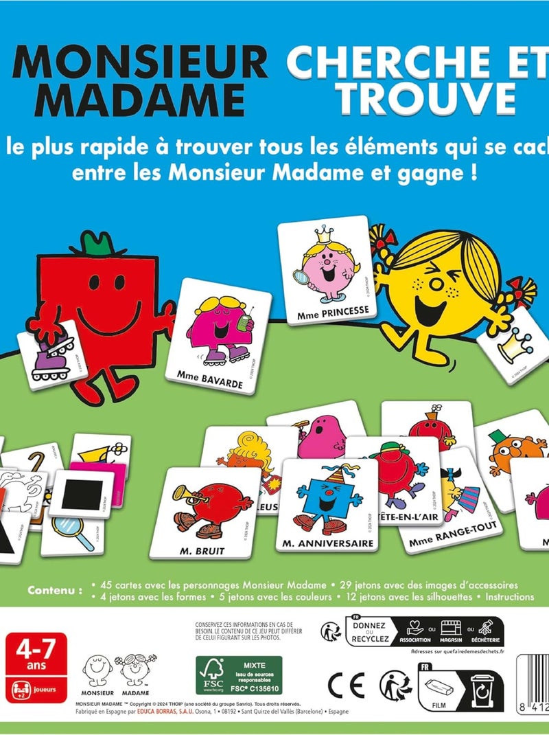 Monsieur Madame Cherche Et Trouve - Educa Multicolore - Kiabi