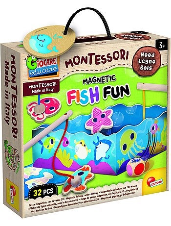 MONTESSORI BABY BOIS FISH FUN "pêche à la ligne magnétique