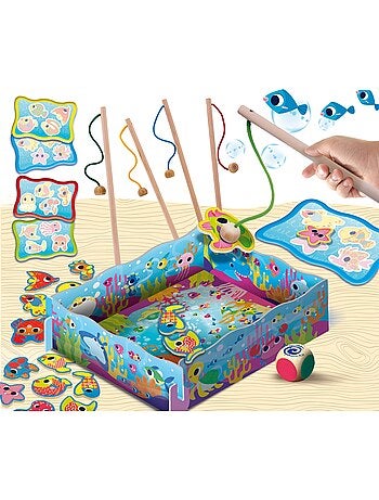 MONTESSORI BABY BOIS FISH FUN "pêche à la ligne magnétique