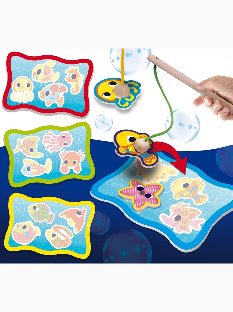 MONTESSORI BABY BOIS FISH FUN "pêche à la ligne magnétique" Bleu - Kiabi