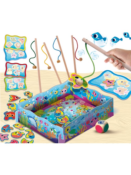 MONTESSORI BABY BOIS FISH FUN "pêche à la ligne magnétique" - Kiabi