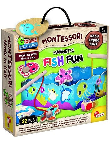 MONTESSORI BABY BOIS FISH FUN "pêche à la ligne magnétique