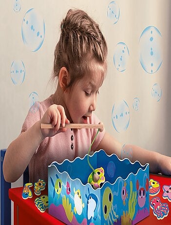 MONTESSORI BABY BOIS FISH FUN "pêche à la ligne magnétique