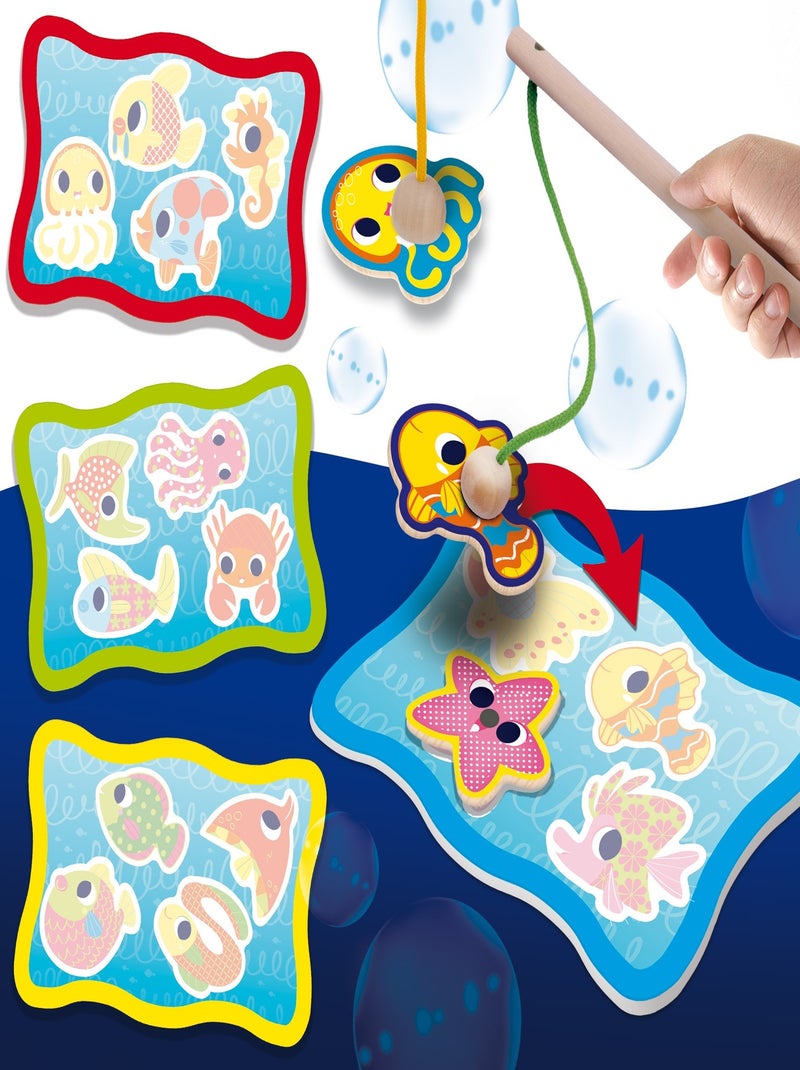 MONTESSORI BABY BOIS FISH FUN "pêche à la ligne magnétique" N/A - Kiabi
