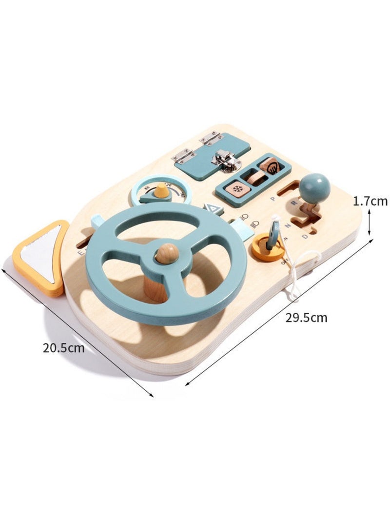 Montessori Busy Board Volant Voiture Enfant Jouet en Bois Jeux Educatif Marron - Kiabi