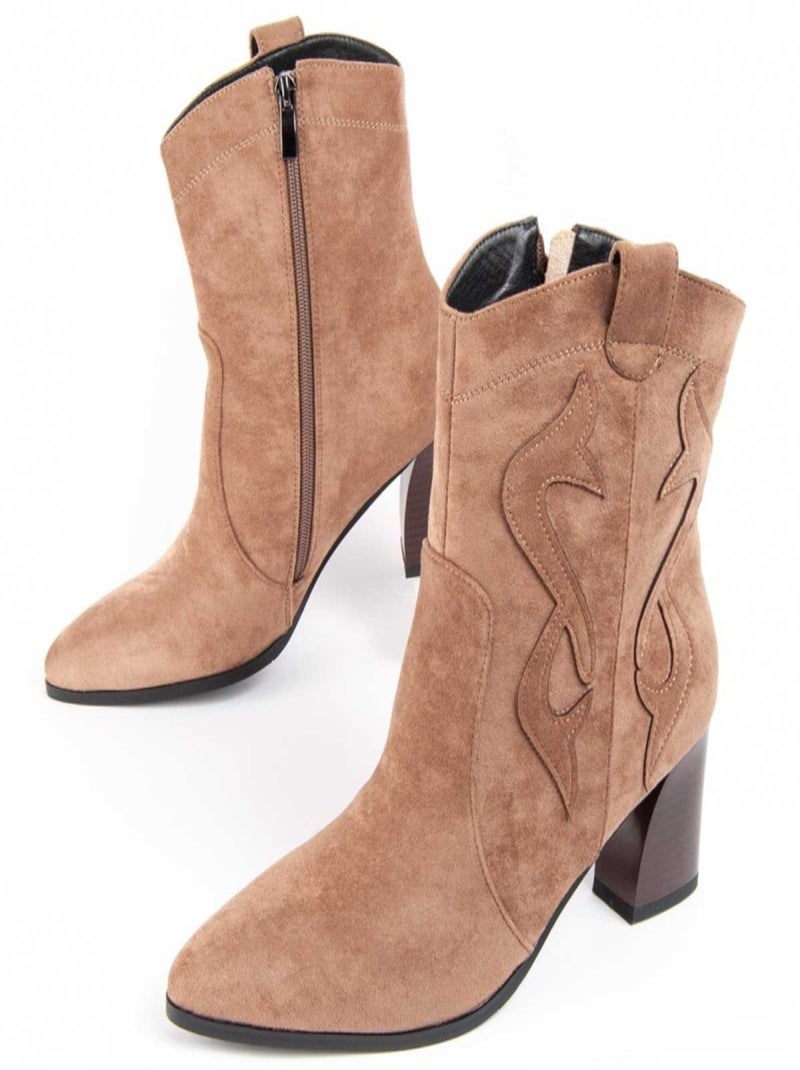 Montevita Botte À Talon Cacera Beige - Kiabi
