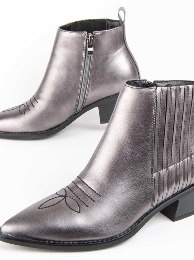 Montevita Botte À Talon Espuela Gris - Kiabi