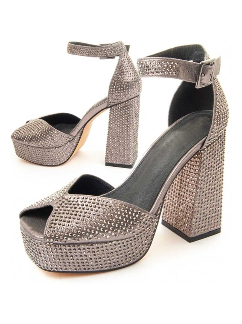 Montevita Chaussure À Talons Sandant Gris - Kiabi