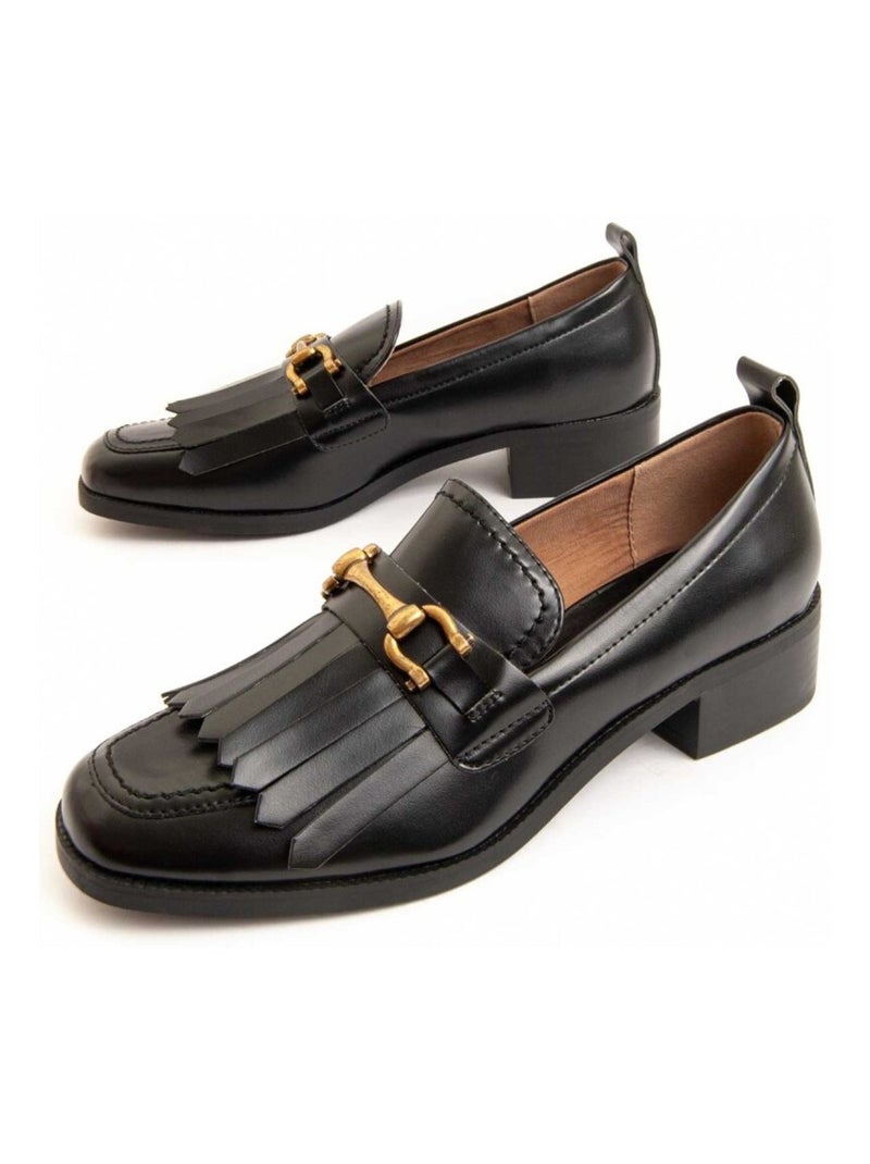 Montevita Mocassin À Talons Megane Noir - Kiabi