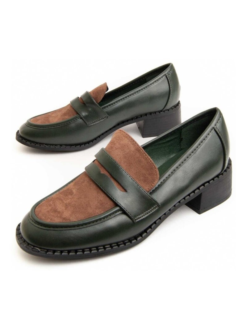 Montevita Mocassin À Talons Moccavita17 Vert - Kiabi