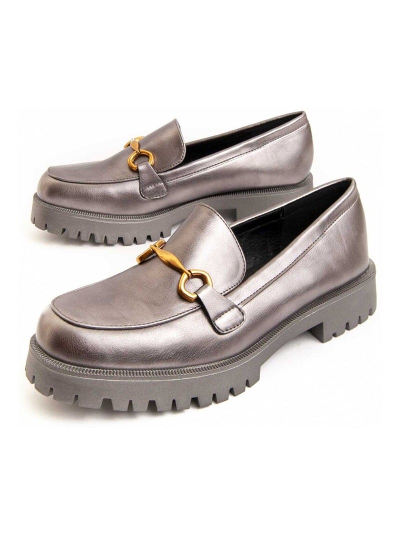 Montevita Mocassin Plateforme Macca3 Gris - Kiabi
