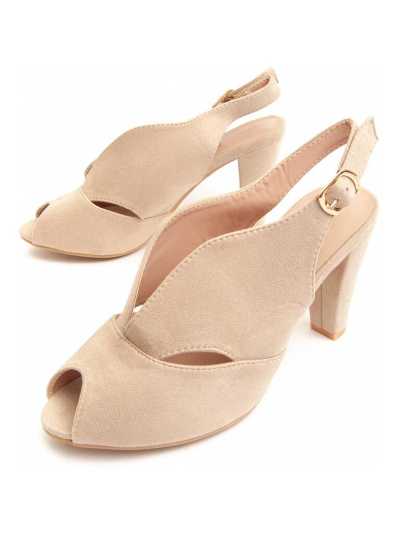 Montevita Sandale À Talons Brihel14 Beige - Kiabi