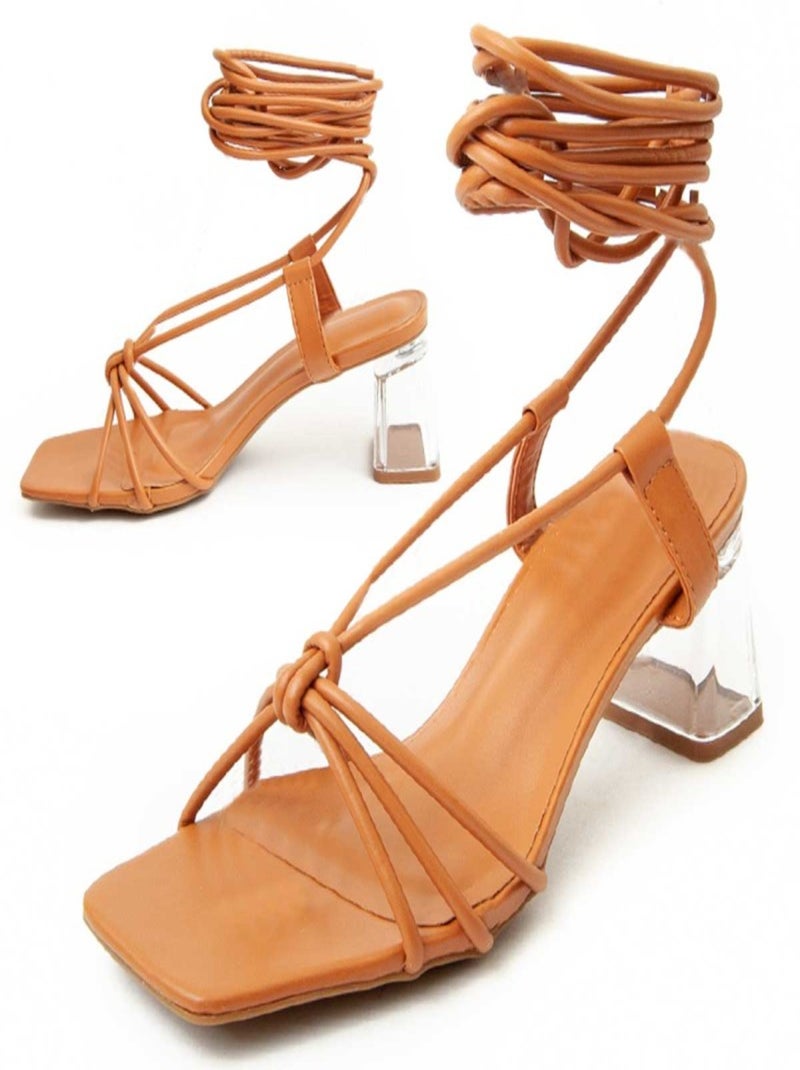 Montevita Sandale À Talons Cuerdi Marron - Kiabi